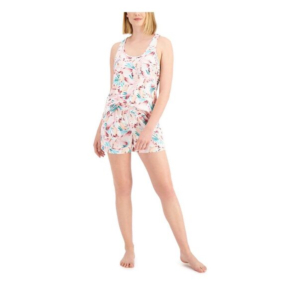 ALFANI Other - ALFANI Womens Pink Printed Racerback Sleeveless Tank Top and Shorts Pajamas XXL